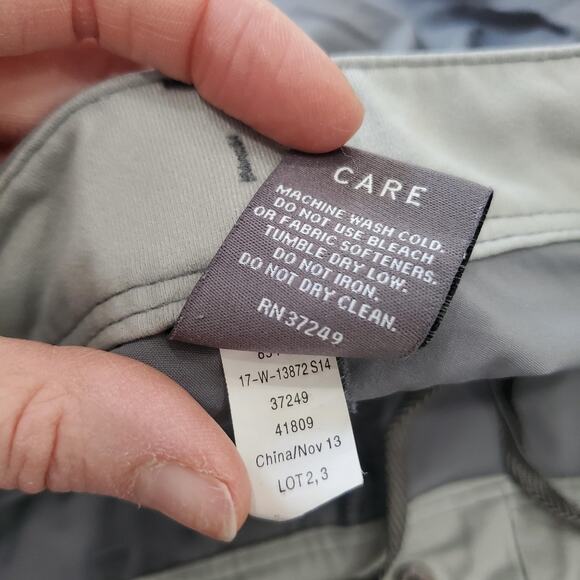 REI Pants Womens 6 Petite Gray Nylon Spandex Hiking Outdoor Drawcord Hem Stretch - Picture 4 of 9